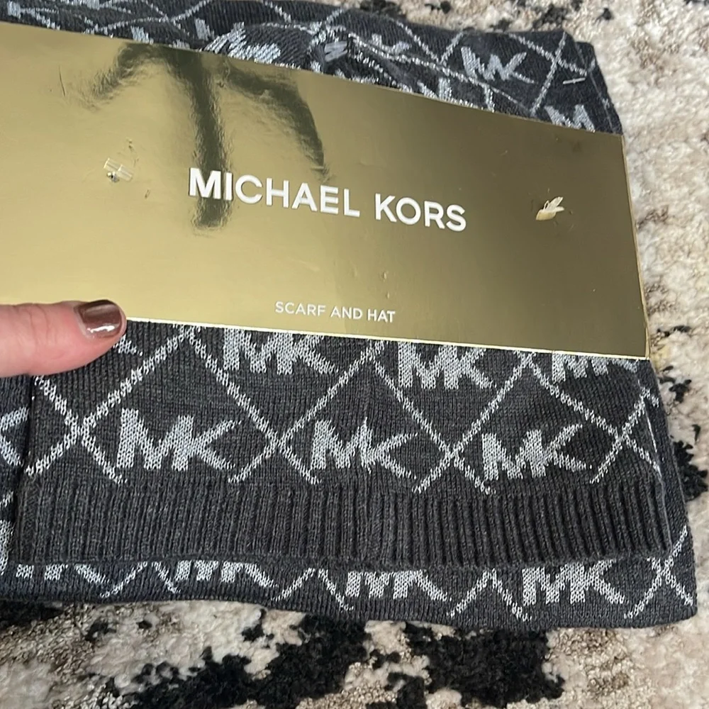 Michael Kors Charcoal and Light Gray Knit Set